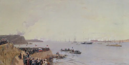 Ankunft von Kaiser Alexander III. (1845-94) in Sewastopol, 1887